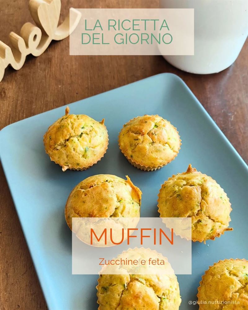 Muffin salati zucchine e feta